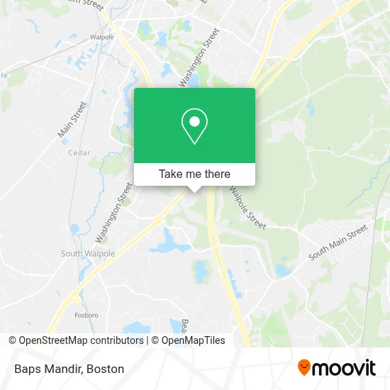 Baps Mandir map
