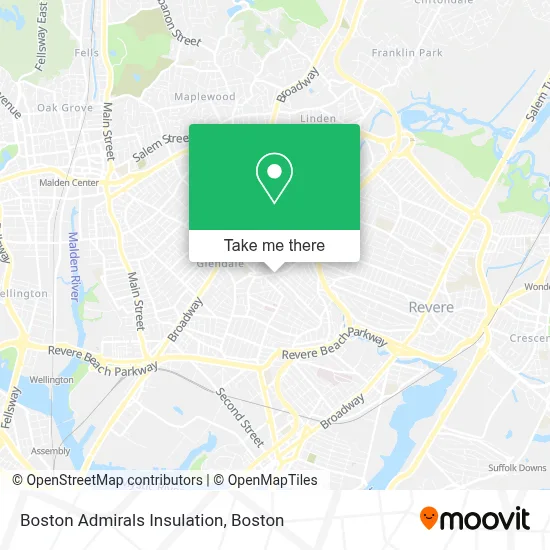 Boston Admirals Insulation map