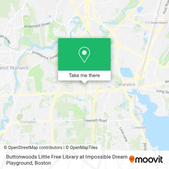 Buttonwoods Little Free Library at Impossible Dream Playground map