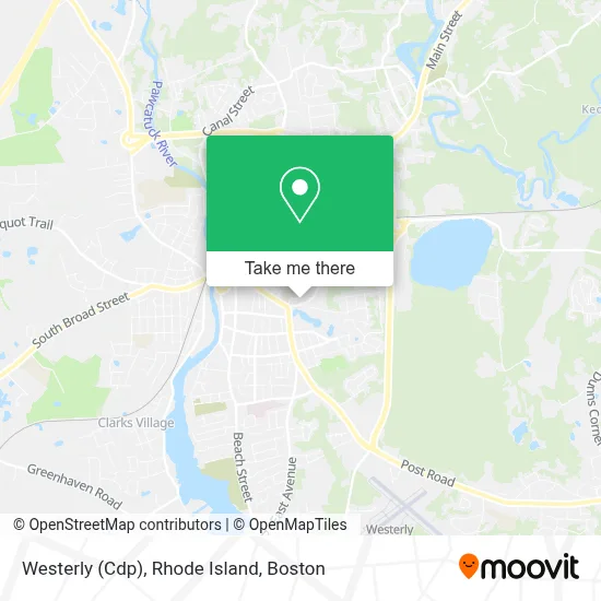 Westerly (Cdp), Rhode Island map