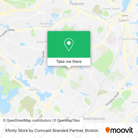 Xfinity Store by Comcast Branded Partner map