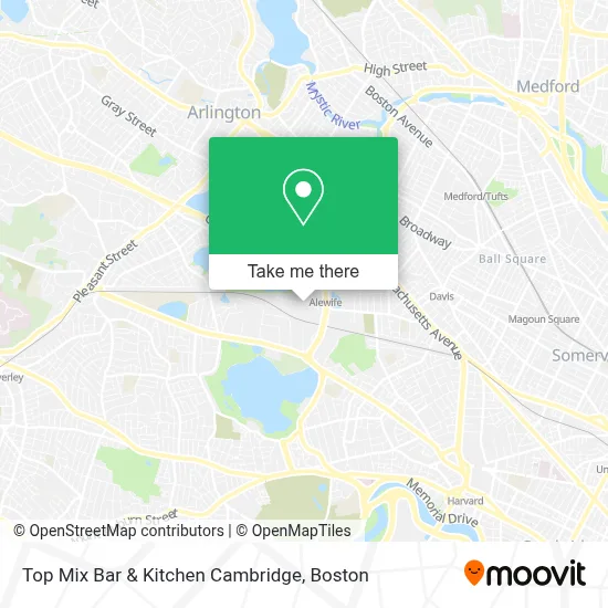 Top Mix Bar & Kitchen Cambridge map