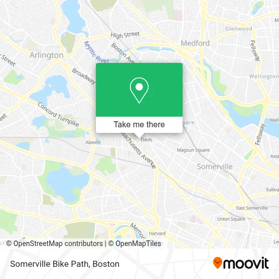 Somerville Bike Path map
