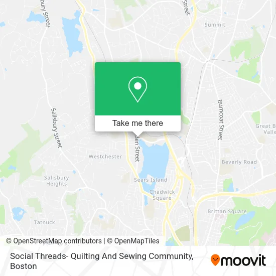Social Threads- Quilting And Sewing Community map