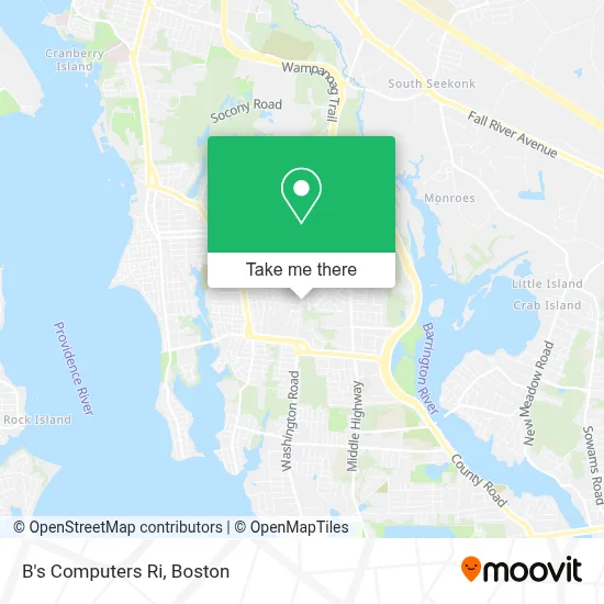 B's Computers Ri map