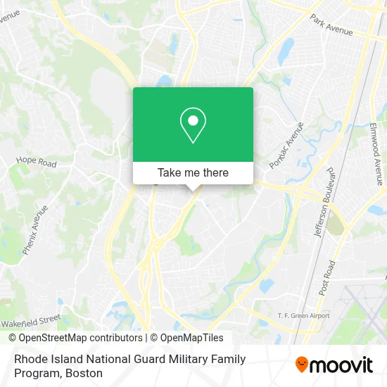 Rhode Island National Guard Military Family Program map