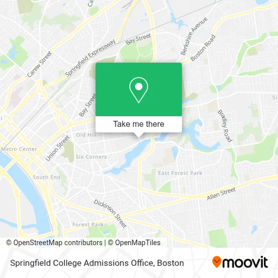 Springfield College Admissions Office map
