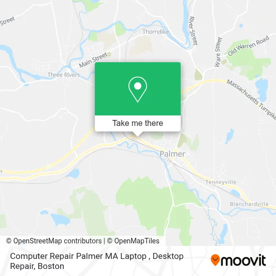 Computer Repair Palmer MA Laptop , Desktop Repair map