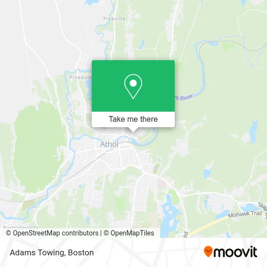 Adams Towing map
