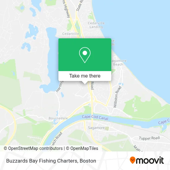 Buzzards Bay Fishing Charters map