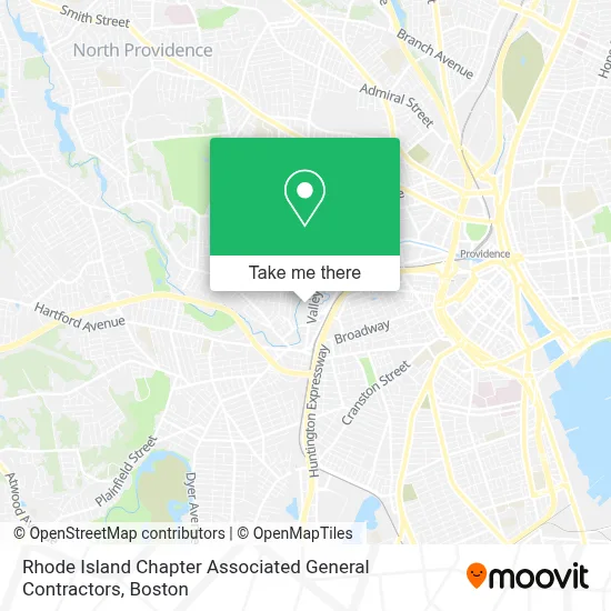 Rhode Island Chapter Associated General Contractors map