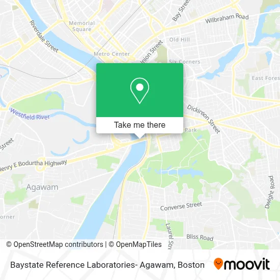 Baystate Reference Laboratories- Agawam map