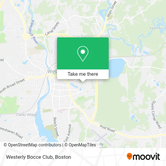 Westerly Bocce Club map