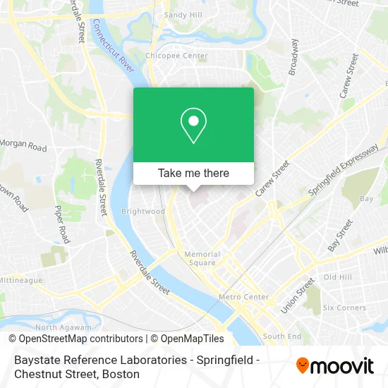 Baystate Reference Laboratories - Springfield - Chestnut Street map