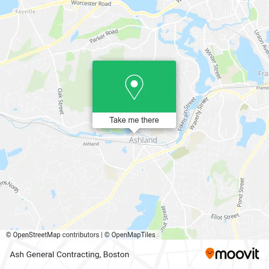Ash General Contracting map
