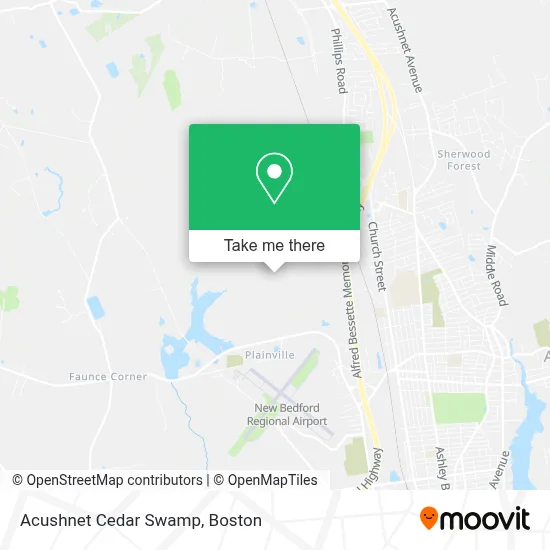 Acushnet Cedar Swamp map
