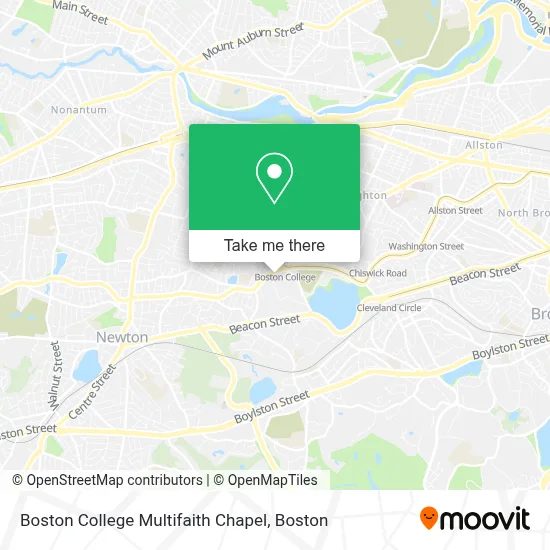 Boston College Multifaith Chapel map