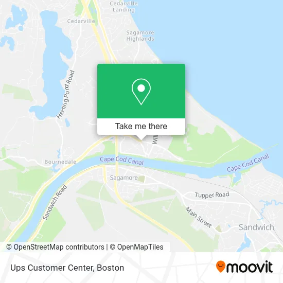 Ups Customer Center map