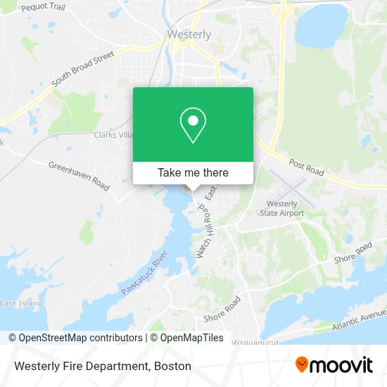 Westerly Fire Department map