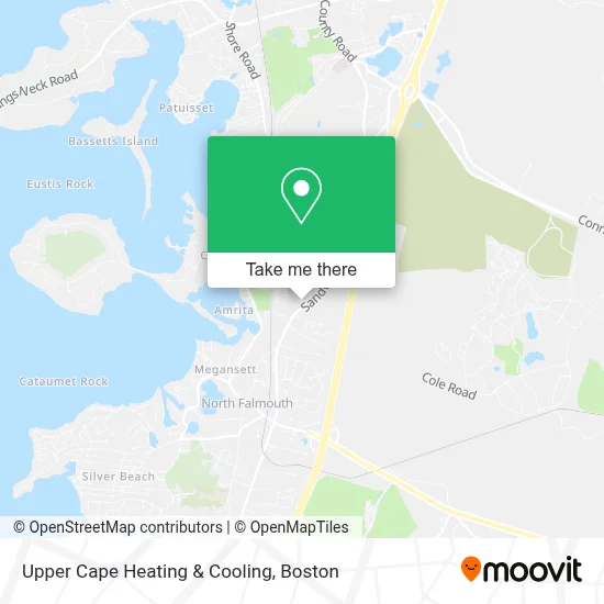 Upper Cape Heating & Cooling map
