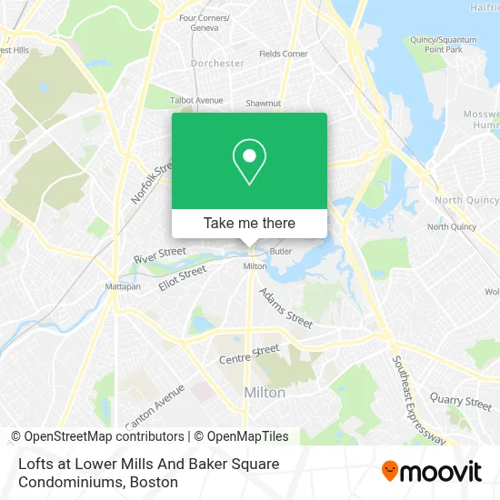 Lofts at Lower Mills And Baker Square Condominiums map