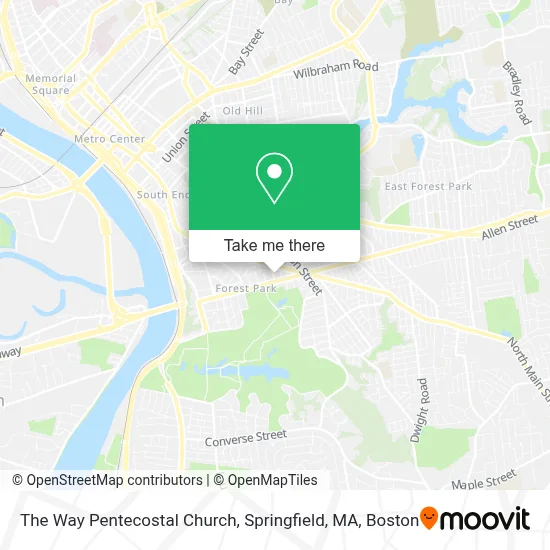 The Way Pentecostal Church, Springfield, MA map