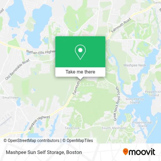 Mashpee Sun Self Storage map