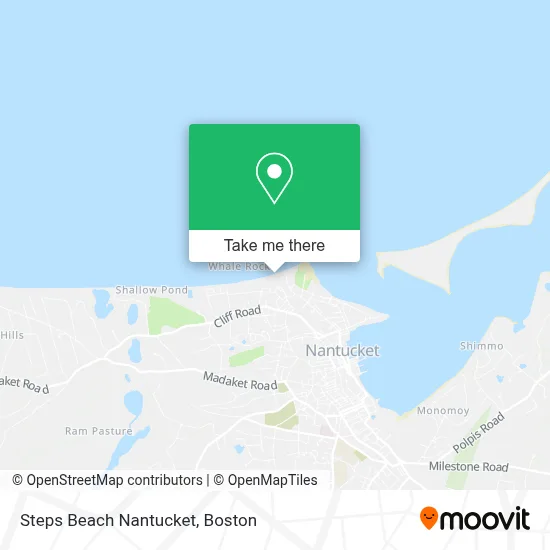 Steps Beach Nantucket map