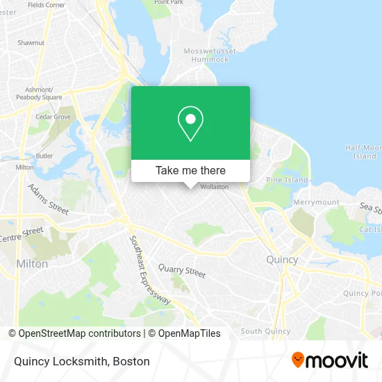 Quincy Locksmith map