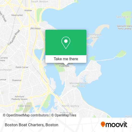 Boston Boat Charters map