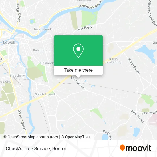 Chuck's Tree Service map