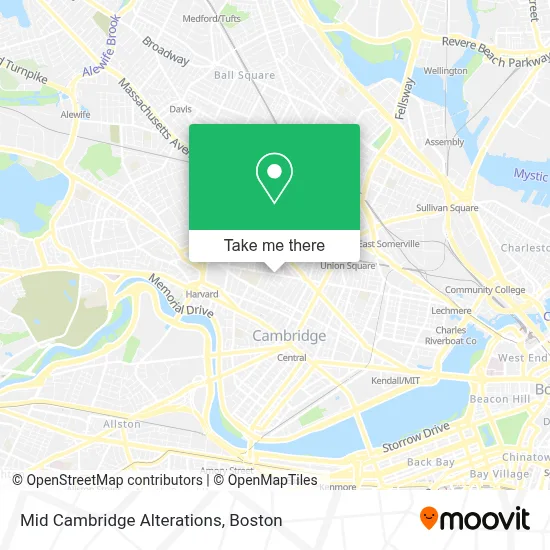 Mid Cambridge Alterations map