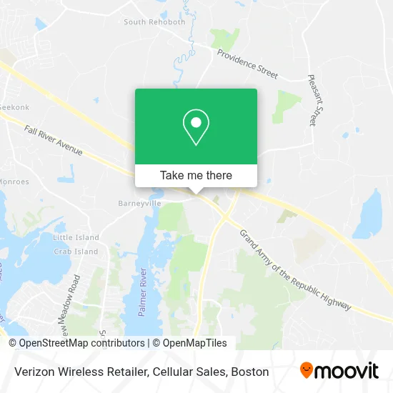 Verizon Wireless Retailer, Cellular Sales map