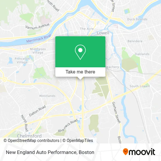 New England Auto Performance map