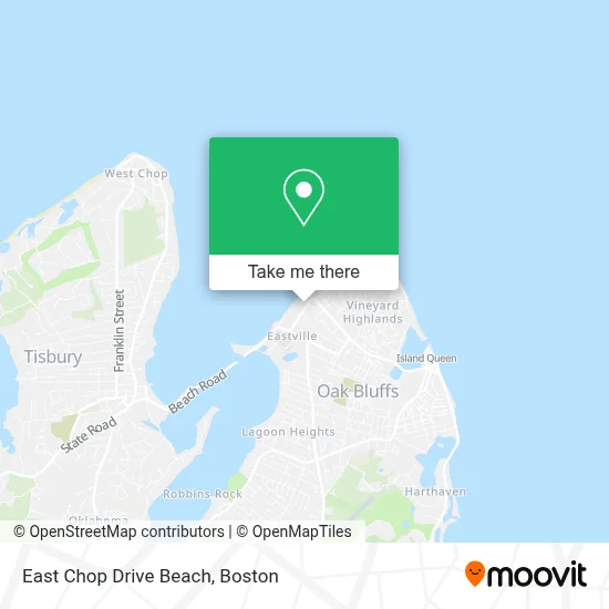 East Chop Drive Beach map