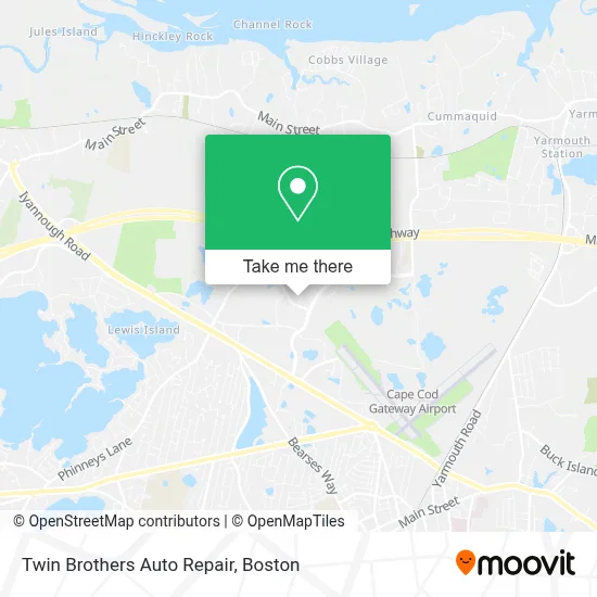 Twin Brothers Auto Repair map