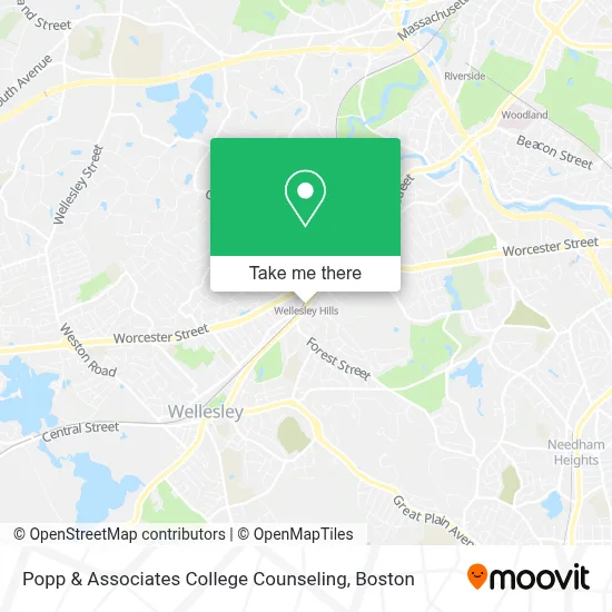 Popp & Associates College Counseling map
