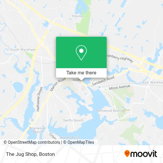The Jug Shop map