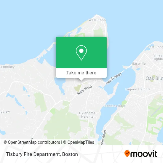 Tisbury Fire Department map