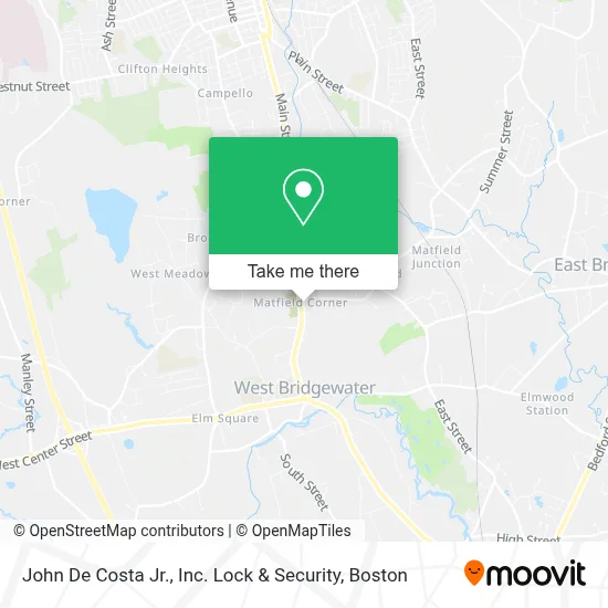 John De Costa Jr., Inc. Lock & Security map