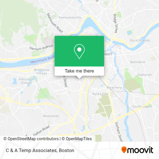 C & A Temp Associates map