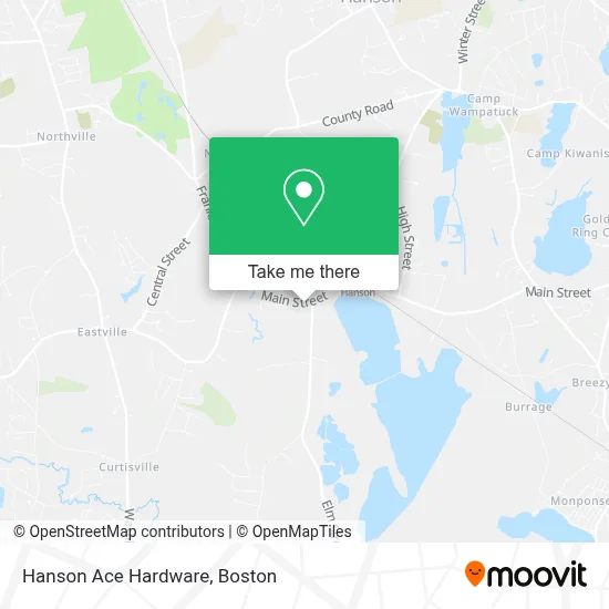 Hanson Ace Hardware map