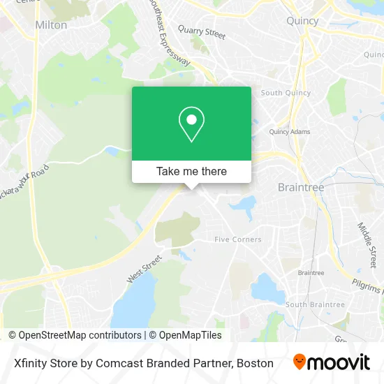 Xfinity Store by Comcast Branded Partner map