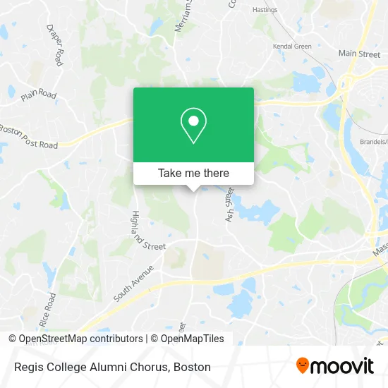 Regis College Alumni Chorus map