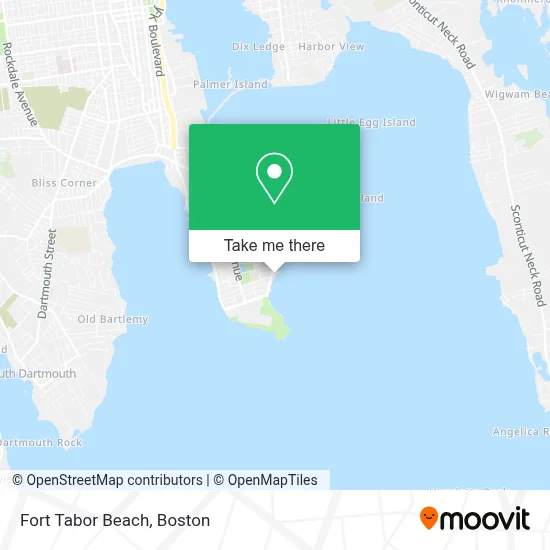 Fort Tabor Beach map