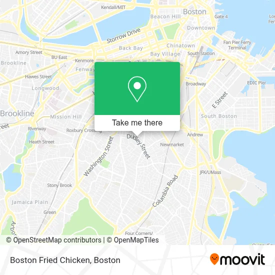 Boston Fried Chicken map