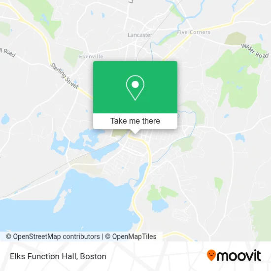 Elks Function Hall map