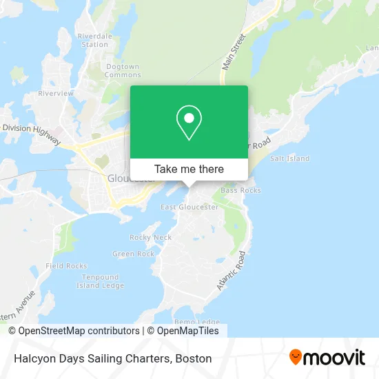 Halcyon Days Sailing Charters map
