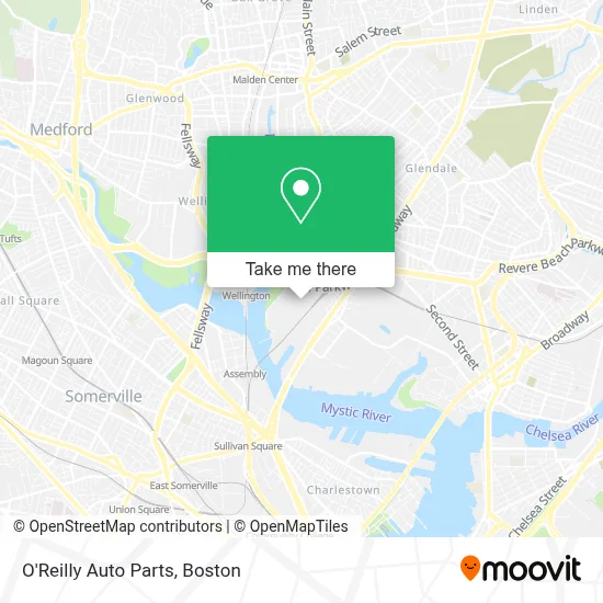 O'Reilly Auto Parts map