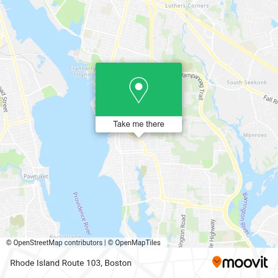 Rhode Island Route 103 map